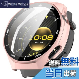 �y���������zBUITFOU For HUAWEI WATCH GT 6 Pro 46mm �J�o�[ HUAWEI(�t�@�[�E�F�C) WATCH GT 6 Pro 46mm �P�[�X �Ή� �����^ PC+�K���X�f�� ��̌^ �S�ʕی� �����ȒP �ϏՌ� �����ߗ� �w��h�~ ���h�~�i�u���b�N
