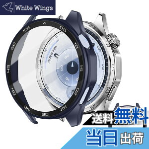 �y���������zJXRICH �Ή� HUAWEI WATCH GT4 �P�[�X �Ή� 46mm �y�� PC+�����K���X �t�@�[�E�F�CGT4 �p �ی�J�o�[ �����x �����ȒP �ϏՌ� �S�ʕی� WATCH GT 4�J�o�[ 46mm �J�o�[ �Ή� �F�F�u���[�A�T�C�Y
