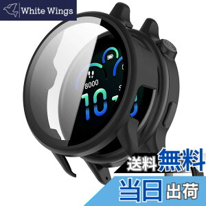 �y���������zINIAYOH For Garmin vivoactive 5 �J�o�[ �K�[�~�� vivoactive 5 �ی�P�[�X �����K���X�t�B����+���ϏՌ�PC�t���[�� ���˒ጸ �w��h�~ �y�ʃX�����݌v �F�F�u���b�N�A�T�C�Y�Fvivoactive 6