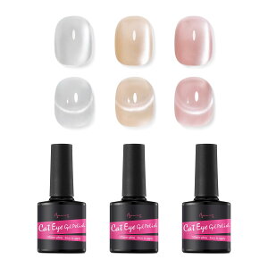 �y���������zBeauty7 �}�O�l�b�g�W�F�� ���Εt�� �L���b�c�A�C�W�F�� 3�F�Z�b�g 8ml �K���X�� �L�̖� �}�j�L���A �����̂悤�� ���� uv/led�Ή� �V�A�[�J���[�W�F���l�C�� �Z���t�l�C�� ���S�җp