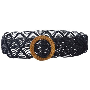 �y���������zWHITE FANG(�z���C�g�t�@���O) ���b�V�� �x���g �҂ݍ��� ������� ���U�[�x���g �J�W���A�� ���C�h ���f�B�[�X BT157 �F�F02:�u���b�N�A�T�C�Y�F�T�C�Y