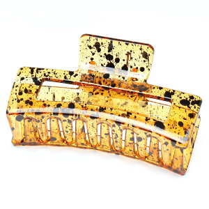 �y���������zQinGoo �X�N�G�A �o���X�N���b�v ���ǂ� �w�A�N���b�v �w�A�A�N�Z�T���[ 10.8cm ���� ������� �؍� �F�FAmber Black