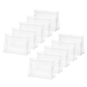 �y���������zuxcell �~�j�N���A���C�N�A�b�v�o�b�O EVA �h�� ���^�R�X���e�B�b�N�I�[�K�i�C�U�[�|�[�` �W�b�p�[�t�� �@���������� ��`�g�C���^���[���C�N�A�b�v�o�b�O�p 10��