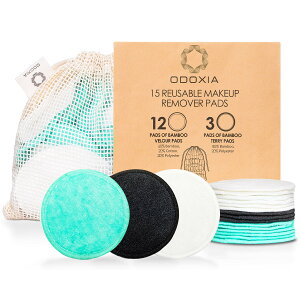 �y���������zReusable Makeup Remover Pads | Eco-Friendly & Zero Waste Cotton Rounds | 15 Natural & Organic Double Layered Face Pads with Laundry Bag | Soft for All Skin Types | Bamboo Wipes for Facial Cleansing