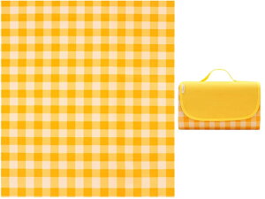 【送料無料】ISEFUJI レジャーシート ピクニックマット 大判 厚手 防水 折り畳み 200×200cm 6~8人用 コンパクト収納 携帯便利 軽量 遠足 運動会 お花見 ビーチ キャンプ アウトドア (イエロー)