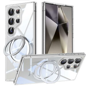 yzGalaxy S25 Ultra p P[X MagsafeΉ MNV[s25Eg / SC-52F / SCG32 Jo[ 360°]X^h Uovon X}zP[X gуP[X CX[d ԍڃz_[ Ή Xgbv