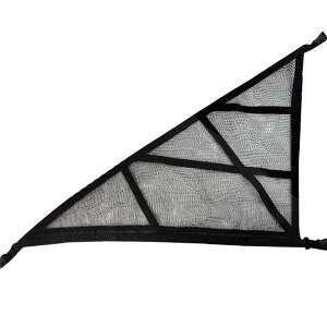 【送料無料】Temiry 車内天井収納 ネット 84*58cm 三角形 荷物落下防止 車用収納ネット 2層タイプ ファスナー付き ルーフネット車 収納便利 ポケット付き 荷物固定ネット バックル固定 調整可能
