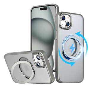 yzKWATUNG ݊i iphone15pP[X magsafeΉ CX[d ӂ 15 p P[X ϏՌ phone15 p Jo[ 360°]X^h cΉ X}zP[X iphone 15 p }OZ[t 
