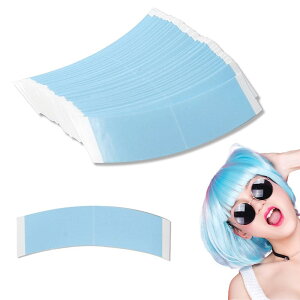 【送料無料】LIKENNY ウィッグ粘着テープ ヘアエクステンションテープ 透明 毛延長 強粘着 両面テープ かつら用 ウィッグ 透明 美容ツール 交換用粘着テープ 隠し可能 固定ベルト 50個入り