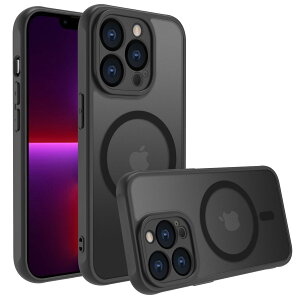 【送料無料】iPhone 13 Pro Max ケース iphone ケース iPhone 13 Pro Max ケース スマホカバー マット半透明 マグネット搭載 ワイヤレス充電 耐衝撃 指紋防止 滑り止め 米軍MIL規格・Magsafe対応 アイフォン