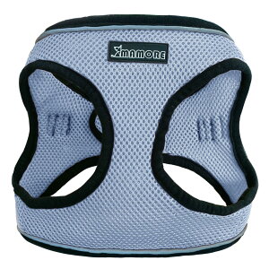 【送料無料】MAMORE 犬 メッシュハーネス 犬猫の胴輪 夏 通気 中型犬 小型犬 チワワ 柴犬 おしゃれ 抜けない 蒸れなく 安全リードセット (S, ブルー)