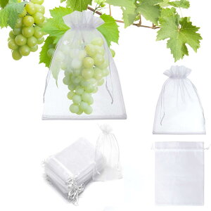 【送料無料】MUYYIKA 果物袋 保護ネット 防虫 ネット 保護バッグ 果実袋 オーガンジー生地 通気性 メッシュ 鳥よけネット 鳩よけネット 通気性 光通過 耐久性 自然成長 鳥よけ 虫よけ カラス対