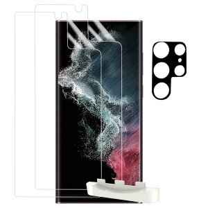 yz[KChgt]Samsung Galaxy S23 Ultra p tB 2 + SC-52D/SCG20 p JtB 1 NV[S23Eg یtB P[XɊȂ S ی V[g TPU C w