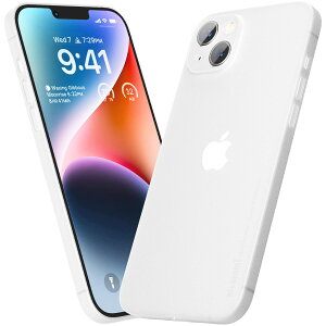 yzu0.3mmɔviPhone 14ΉP[X memumi}bg IWi݌v wh~ th~ 6.1C` lCP[XJo[(Trans-White)