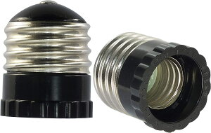 【送料無料】口金変換 アダプタ E26 to E17 電球 LED電球 E26→E17 口金変換アダプタ 小型 耐熱 工事不要 簡単 変換アダプタ ソケット 天井照明 電球ソケット (2個セット)