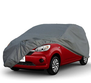 【送料無料】ボディーカバー 裏起毛 車カバー 軽自動車 4層構造 防水防塵防輻射紫外線, 四季対応 (軽自動車365*170*170 CM, グレー/不織布)