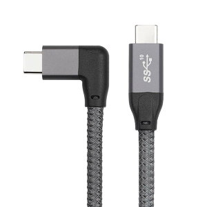 yzxiwai 10Gbps USB-C USB 3.1 Type C Gen2 IXf[^ rfI 100W P[u 90x E E}[J[t (0.5m)