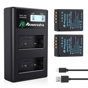 yzPowerextra NP-W126 NP-W126S ݊obe[ 2+LCD}[dZbg 1500mAh 7.4V Fuji X100F/100V/A1/A2/A3/A5/A10/E2/E2S/Pro1/Pro2/T1/T2/T3/T10/T20/T30/T100/H1/S10/FinePix/HS33EXR/HS50EXR ȂǑΉ