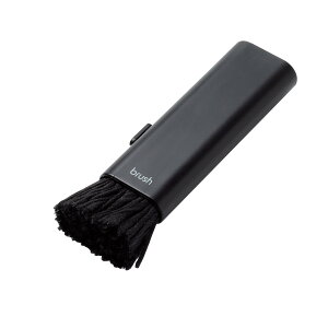【送料無料】エレコム クリーナー ブラシ 除電ブラシ 帯電防止繊維 コンパクト 収納タイプ 毛質 2WAY すきま用ブラシ付き ウォッシャブル ほこりとり ブラック KBR-014AS