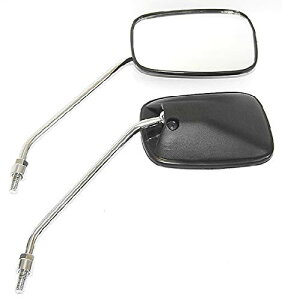 【送料無料】角型バックミラー 左右セット 8mm 正ネジ (3種類の取り付けボルト付属)カブデラックス TODAY(トゥディ)スクーピー TACT(タクト)Dio(ディオ)等スクーターに HS455(角型ミラ