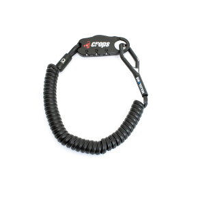 【送料無料】クロップス(crops) 形状記憶ケーブル 自転車ロック Q-BIRO (キューバイロ) | 2mmダブル×1800mm 3桁ダイヤル CP-SPD04-BR-01 (ブラック)