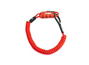 【送料無料】クロップス(crops) 形状記憶ケーブル 自転車ロック Q-BIRO (キューバイロ) | 2mmダブル×1800mm 3桁ダイヤル CP-SPD04-BR-04 (レッド)