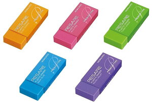 【送料無料】コクヨ 消しゴム リサーレ プレミアムタイプ 5点セット (青、緑、ピンク、オレンジ、紫)