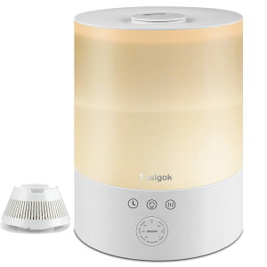 【送料無料】Tasigok 加湿器 卓上 小型 大容量 2.5L アロマ 上から給水 除菌 静音 超音波式 タイマー 睡眠モード おしゃれ LEDライト 3段階噴霧量 強力 加湿機 お手入れしやすい 空焚き防止 水漏