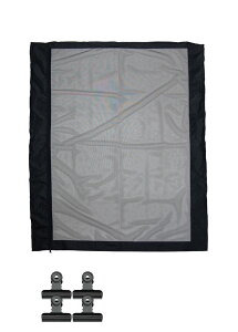 【送料無料】メルテック(meltec) 車用 虫除けウィンドウネット スライドドア開放用 リバーシブルタイプ 114(W)×163(H)cm 1枚入り 高性能防虫加工タイプ 両サイドファスナー付 強力マグネット22個