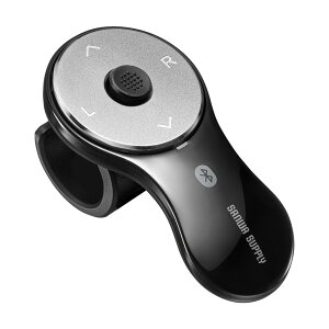 【送料無料】サンワダイレクト 【操作性UP版】 リングマウス Bluetooth 充電式 PowerPoint・Keynote操作対応 Windows/Mac 5ボタン フィンガーマウス ブラック 400-MABT156BK2
