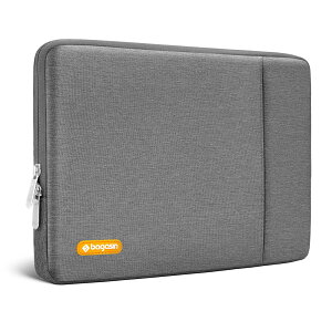 【送料無料】bagasin 耐衝撃 ラップトップ スリーブバッグ 対応機種 Laptop 12.3インチ ポリエステル 撥水 保護 縦型ケース ポケット付き(グレー)