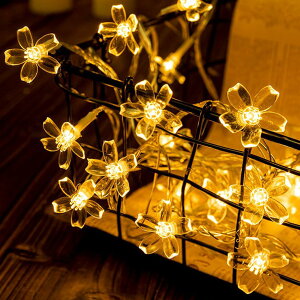 【送料無料】Topamz フェアリーライト LED電球 イルミネーションライト 6M 40個 電池式 桜の花 ストリングライト キャンプ ライト デコレーションライト 屋内 ナイトライト 屋外 ガーデンライト