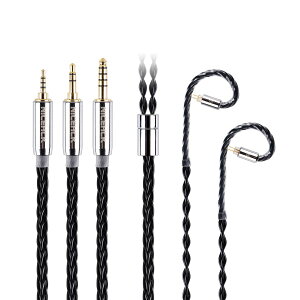 【送料無料】NICEHCK BlackCat Ultra イヤホンリケーブル 8芯 亜鉛銅合金オイルソーク 3.5mm プラグ 0.78 2Pin コネクタ アップグレードケーブル コネクタ hifiリケーブル 音質改善 DIY イヤホンのアクセ