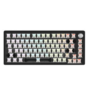 【送料無料】DrunkDeer A75 ラピッドトリガー キーボード メカニカル TKL ゲーミング 磁気スイッチ RGB 高速反応 有線 USB コンパクト 82キー Type C ノブ付き ベアボーン ブラック キーキャップなし