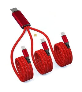 yzSound Wave y(( 3in1 IX IX O ϊ 66W }[d iC҂݃P[u 120cm )) [d Type C IX USB[C IX IX Xvb^[ P[u ԐF z 1{ Type C  Type C 3 ɕϊ X