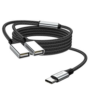 【送料無料】MOGOOD USB C 分岐器 1m USB CプラグからデュアルUSBマザーケーブルアダプタ 2.0 OTG充電分配器 Tipo C to AデュアルUSB Aアダプタ hembra変換器para MacBook Prol、Galaxy S20/S22