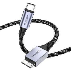 【送料無料】MOGOOD USB C to Micro B ケーブル(0.5M) マイクロB-USB3.0 Cオスケーブル USB C-マイクロBケーブル 東芝、シーゲート、WD外付ハードドライブ、ギャラクシーS8/S9/S10などに対応