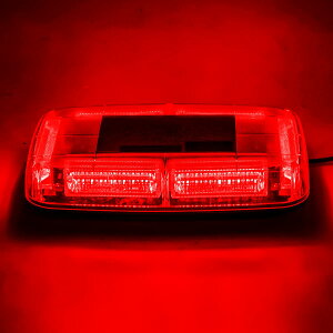 【送料無料】Marchfa 回転灯 点滅灯 LED警告灯 防水 12-24V対応 48LED 視認性 マグネット式 レッド/赤色