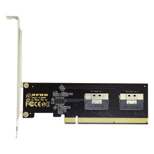 【送料無料】NFHK デュアルスリムライン SFF-8654 8X 4 NVME → PCIE Express 3.0 4.0 RAID カード VROC Raid0 ハイパーアダプター