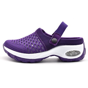 【送料無料】AOIREMON ナースサンダル 2Way ナースシューズ 美脚 立ち仕事 看護 厚底スニーカー 介護 メッシュ 幅広 軽量 疲れにくい レディース 婦人靴 看護師 (パープル, measurement_25_point_5_centime