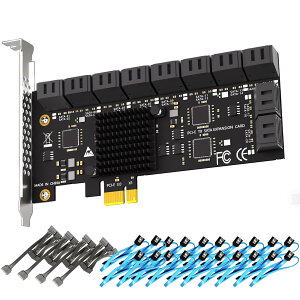 yzGLOTRENDS SA3120-C 20|[g ݃{[h PCIe X1 SATAgJ[hASATAѓdP[utAWindowsALinuxAMac OSANASΉ