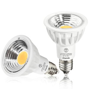 【送料無料】Aiwode LED電球 5.5W E17口金直径17mm 95Ra演色性LED スポットライト調光不可、電球色2700K 2個セット、ハロゲン電球60W形相当、広角タイプビーム角90度、明るさ550lm、対応電圧交流100V 、