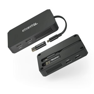【送料無料】Plugable USB-C HDMI グラフィック変換アダプター モニター 4 台接続可能