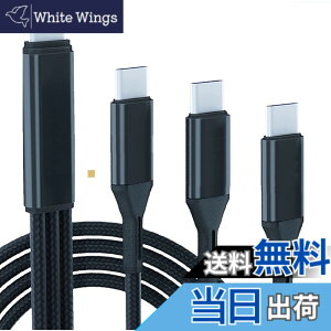 �y���������zSound Wave �y(( 3in1 �I�X �I�X �O�� �ϊ� 66W �}���[�d �i�C�����҂݃P�[�u�� 120cm )) �[�d Type C �I�X USB�[C �I�X �I�X �X�v���b�^�[ �P�[�u�� ���F �z 1�{�� Type C �� Type C 3�� �ɕϊ� �X