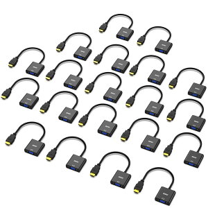 yzBENFEI 20 HDMI-VGA(D-SUB)A_v^[ (IX烁XAtɔΉ) 1080ptHD HDMI to VGAA_v^ Rs[^[AfXNgbvAm[gp\RAPCAj^[AvWFN^[
