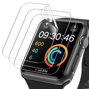 �y���������zJETech Apple Watch Series 3/2/1 42mm�p �t���ی�t�B���� �t���L�V�u��TPU �����h�~ HD�N���A 3���Z�b�g