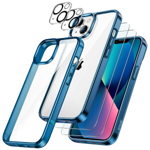 yzJETech 5 in 1 iPhone 13 P[X (6.1C`p) tی 2tB+2JYtBt Sʕی KXtB ϏՌJo[ ()
