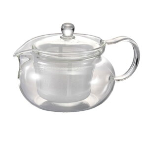 【送料無料】ハリオ (HARIO) 茶茶急須AYAORI 耐熱ガラス製 日本製 ティーポット 洗いやすい 透明 実用容量450ml 丸 電子レンジ 食洗機対応 CHJMN-45-AY-NW