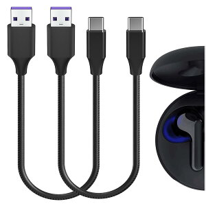�y���������zGeekria PU���U�[ �[�d�P�[�u�� �݊��� Type-C �[�d�R�[�h USB to USB-C �G���N�g���j�N�XLG TONE Free T90S, TONE Free T80 TWS, TONE-FP9 �ɑΉ� (�� / 30cm 2�p�b�N)