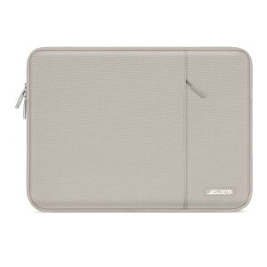 【送料無料】MOSISO ラップトップ スリーブバッグ、対応機種 Laptop 16インチ、ポリエステル 撥水 保護 縦型ケース ポケット付き(ストーン グレー)